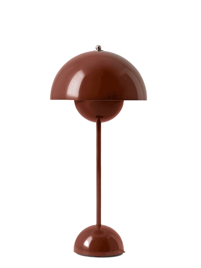 A brown desk lamp